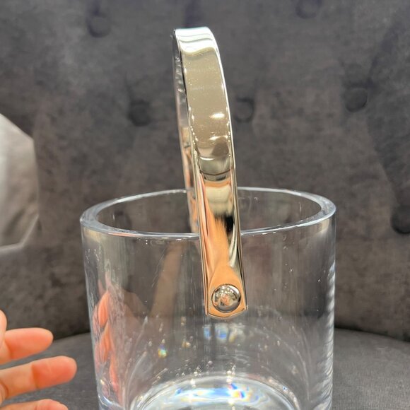 Ralph Lauren Crystal Metal Handle Ice Bucket - Picture 4 of 7
